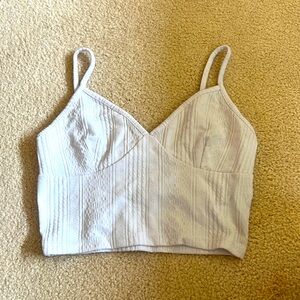 white cropped tank